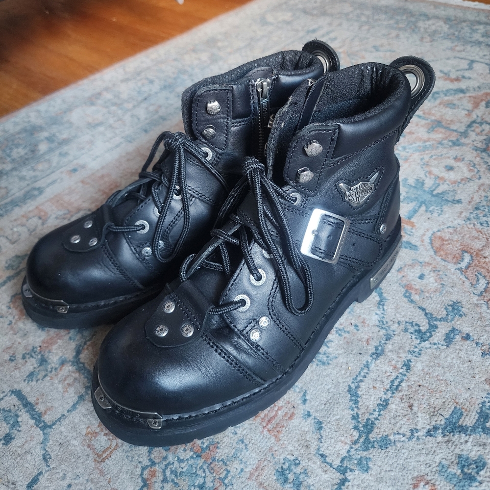 Black Leather Men's Boots